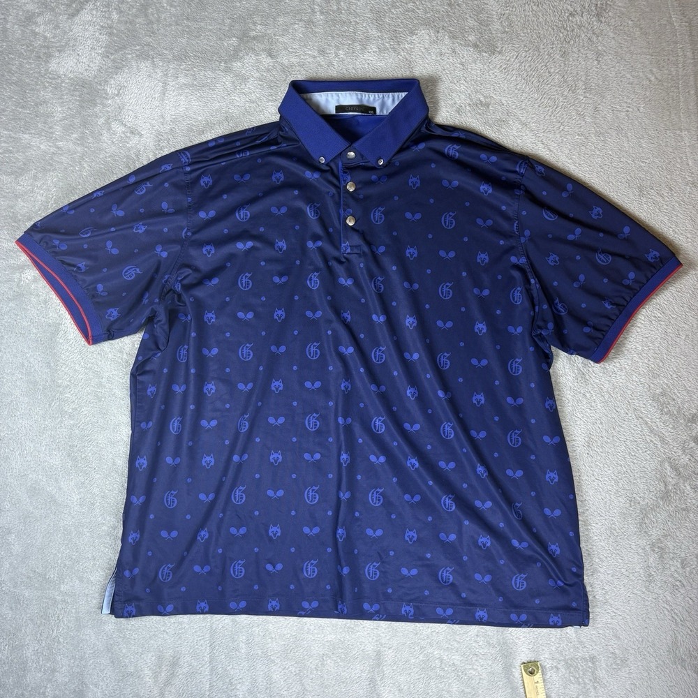 Greyson Performance Golf Polo Shirt Mens 2XL Wolf All Over Print AOP